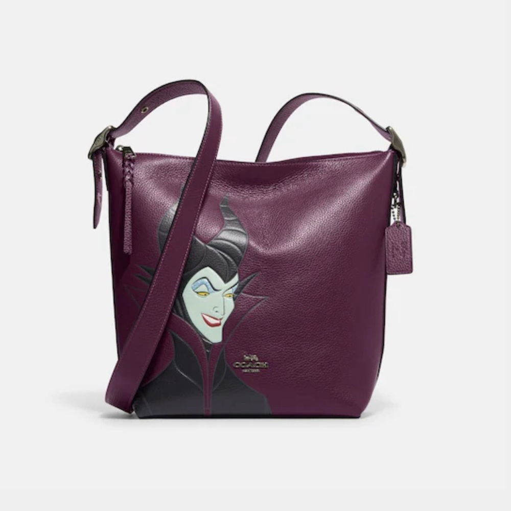 Disney X Coach Val Duffle With Maleficent Motif